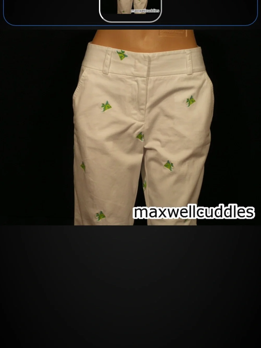 J CREW CROPPED WHITE CHINOS ANGELFISH CRITTER New With Tags Size 0